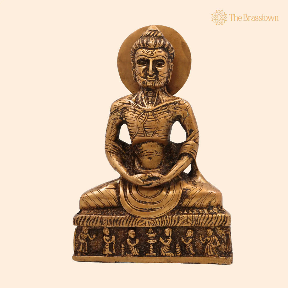 Brass Kankal Buddha Idol – Handcrafted Fasting Starving Emaciated Shakyamuni Tapa Buddha Murti for Pooja, PooMeditation &amp; Home Décor 8 Inch 1
