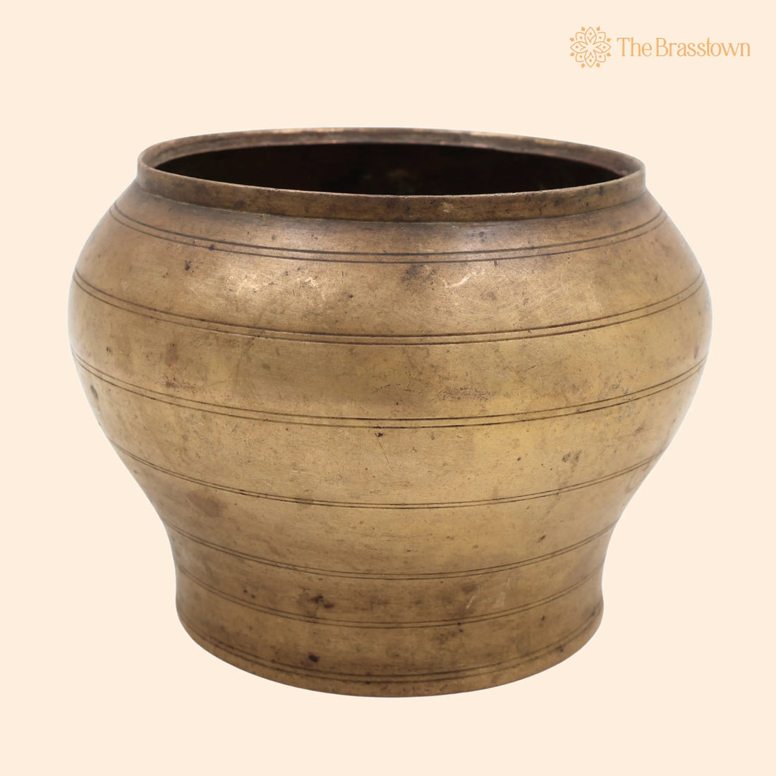 Brass Antique Vintage Measuring Bowl – Traditional Handcrafted Kitchen &amp; Decorative Collectible 4.5 Inch 1
