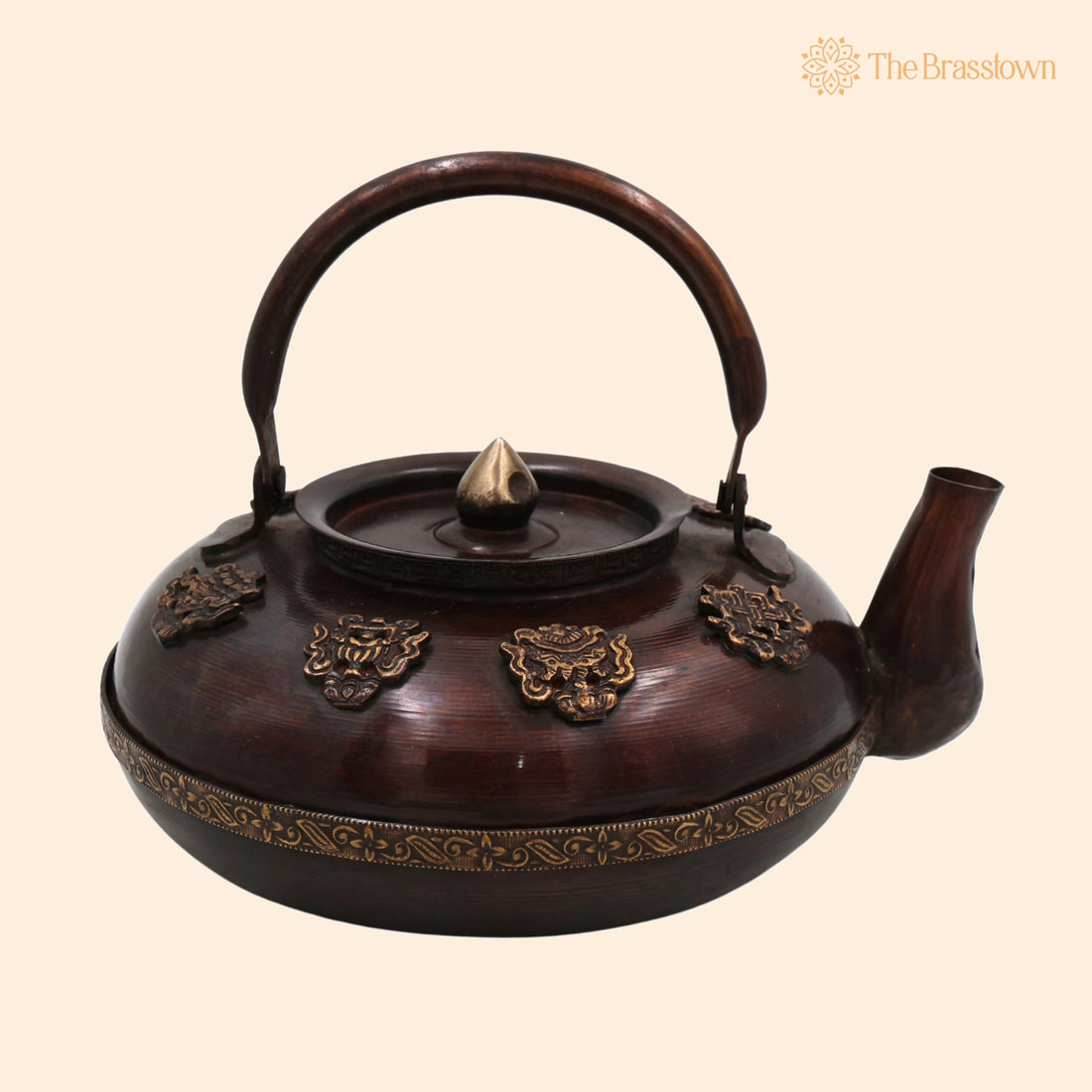 Brass Surahi &amp; Kettles – Vintage Ewer, Pitcher, Pot, Jug, Handcrafted Decorative Gift &amp; Home Décor, Capacity: 400Ml 6 Inch 1