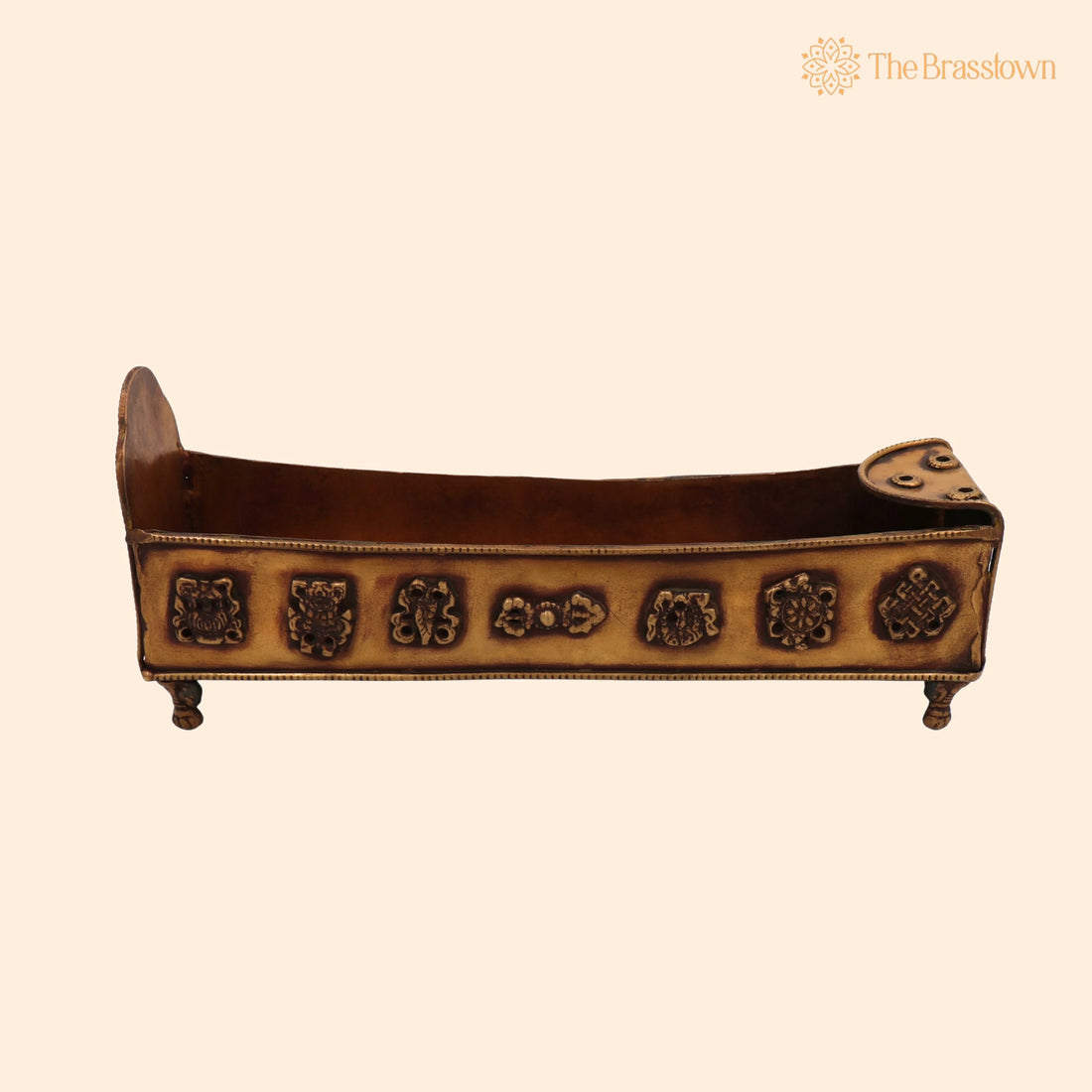 Brass Incense Burner – Handcrafted Traditional Dhoop Dhani &amp; Agarbatti Holder For Pooja &amp; Aromatherapy 4.5 Inch 1
