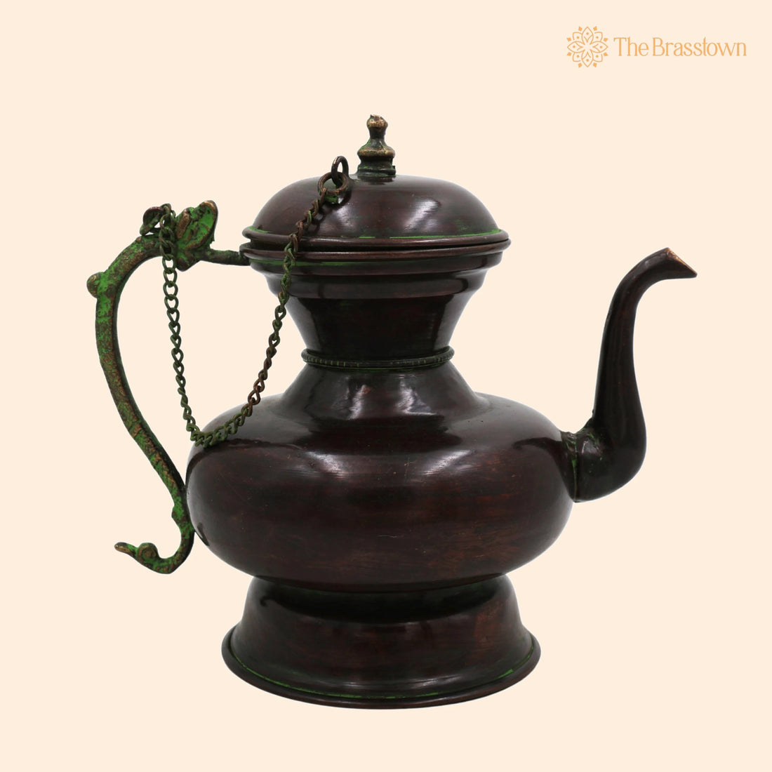 Handcrafted Brass Kettle Idol – Traditional Pital Chai Ketli Murti, Ethnic Tea Pot Moorthi for Pooja, Home Décor &amp; Gifting 7 Inch 1