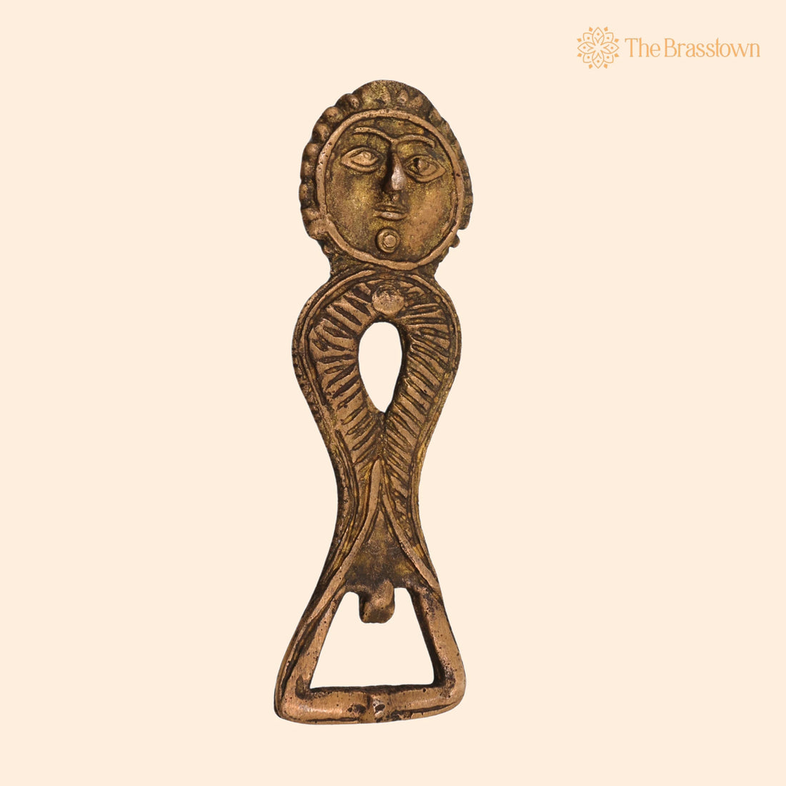 Brass Bastar Art Bottle Opener – Handcrafted Slim Gold Finish for Home Décor &amp; Gifting 5 Inch 1