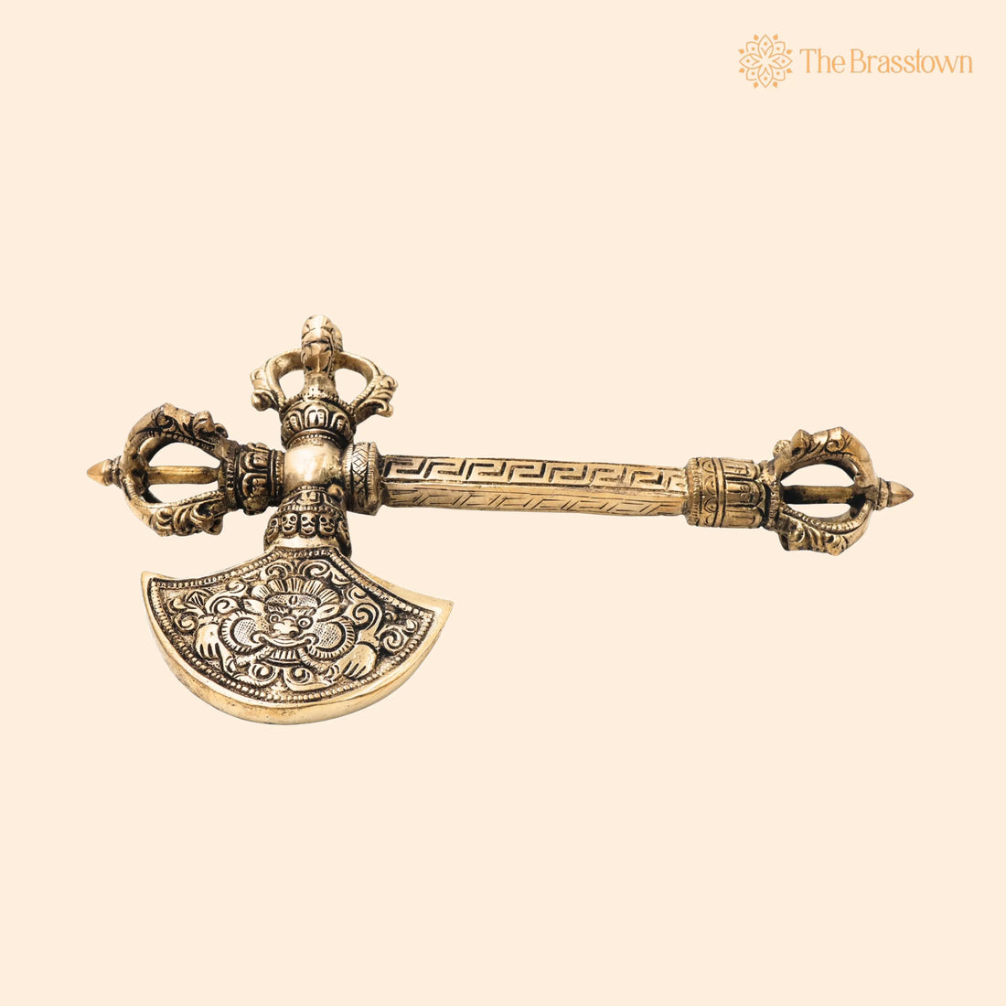 Brass Phurba Vajra Idol – Handcrafted Tibetan Dorje Kila Dagger of Vajrakilaya for Tantric Rituals, Meditation &amp; Protection 10 Inch 1