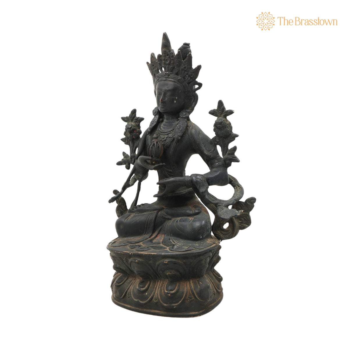 Brass Tara Maa Idol – Handcrafted Mahavidya Ugra Tara Devi Murti, Home Temple &amp; Gift 10.5 Inch 3