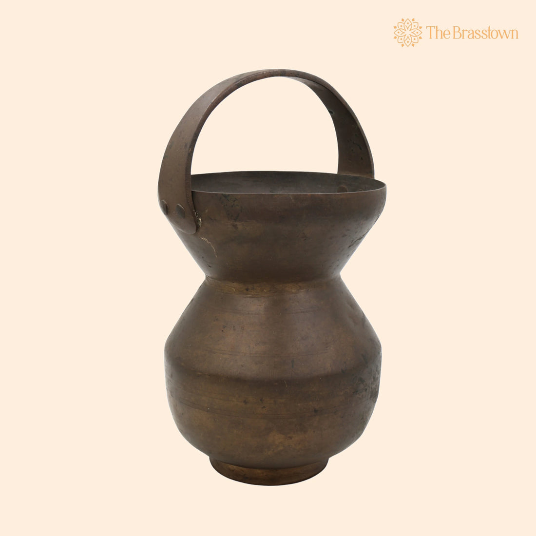 Brass Kamandalu Ganga Jali – Handcrafted Traditional Rishi Kamandal, Peetal Sage Water Pot for Puja, Abhishekam, Home Temple Décor 12 Inch 1