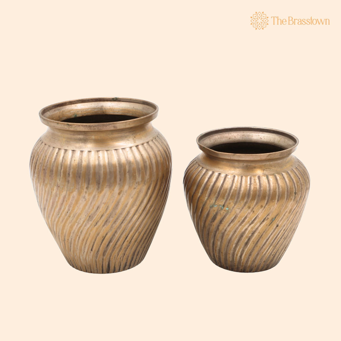 Brass Vintage Flower Vase – Handcrafted Decorative Phooldaan For Home &amp; Office Décor 4.5 Inch 1