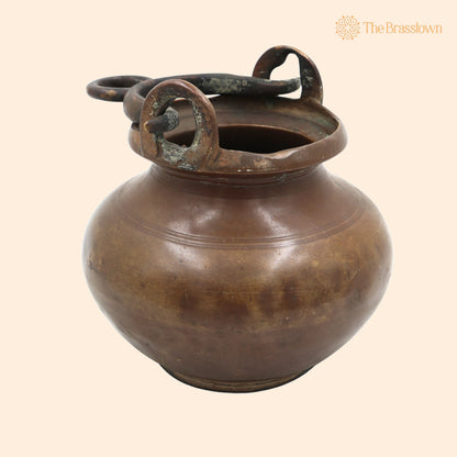 Antique Brass Loota – Handcrafted Lota Poja Cambu, Water Loota, Jal Lota, Poja Cambu, Lotiya, Gangajali Stoup 5.5 Inch 1