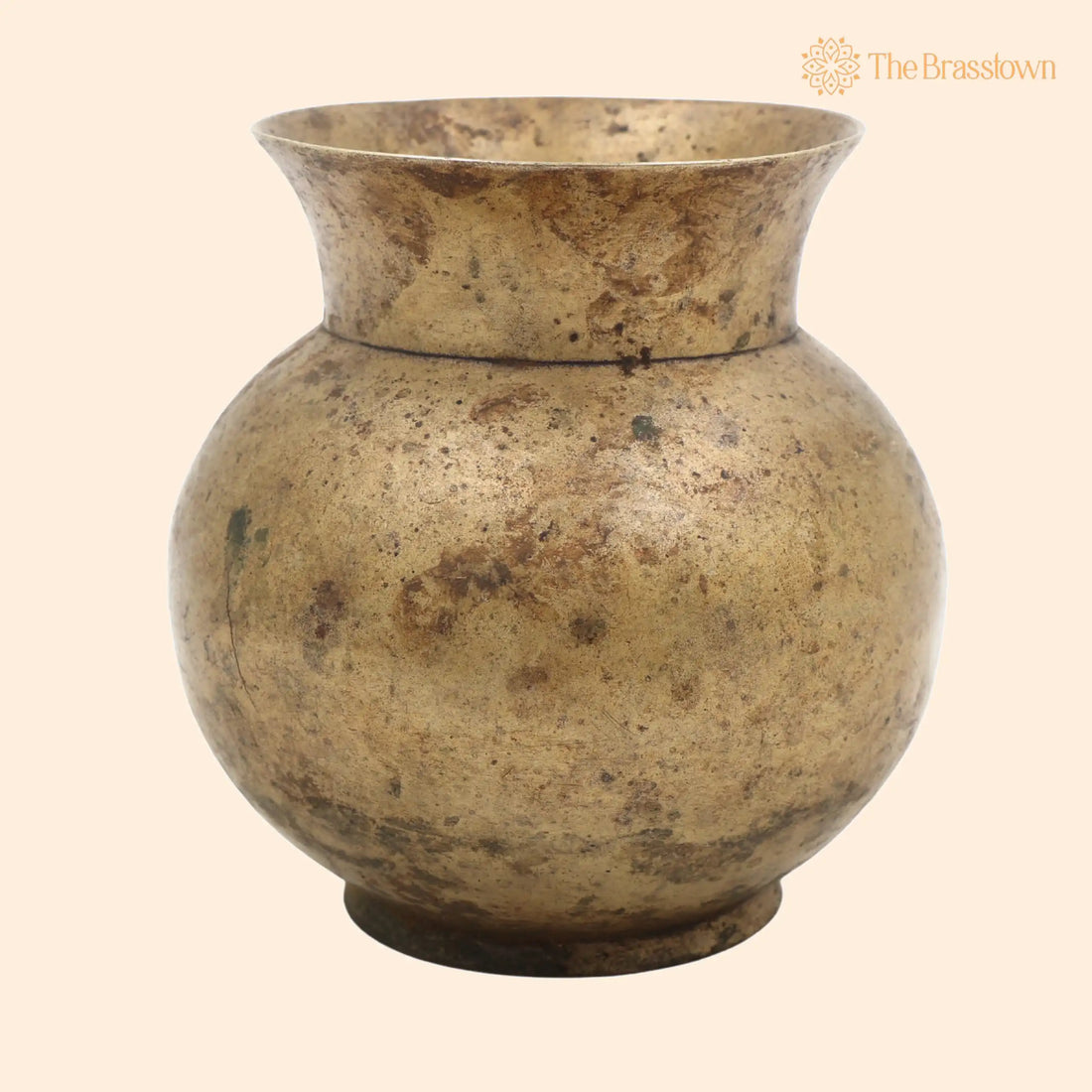 Antique Brass Loota – Handcrafted Lota Poja Cambu, Water Loota, Jal Lota, Poja Cambu, Lotiya, Gangajali Stoup 4.5 Inch 1