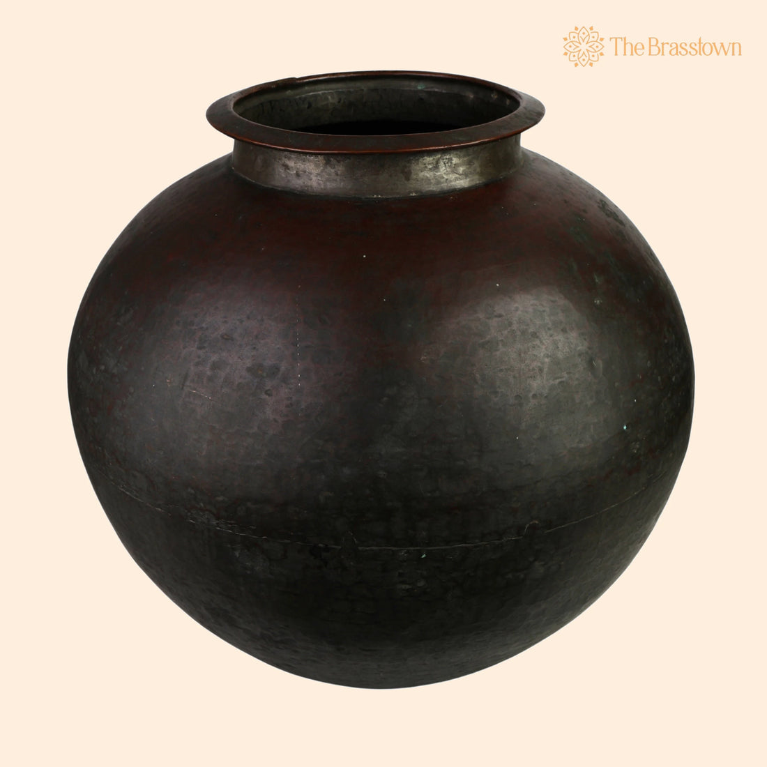 Handcrafted Vintage Peetal Brass Pot – Antique Kalash Urli Bhagona, Traditional Pital Pittal Matka for Home Décor, Temple 17.5 Inch 1