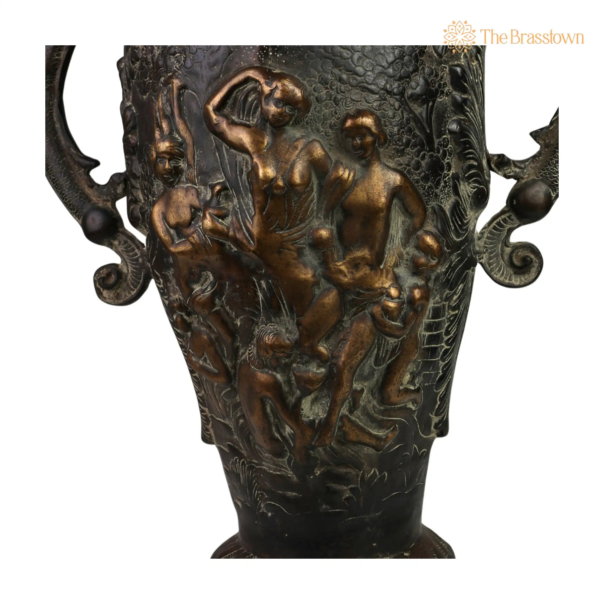 Handcrafted Brass Planter Pot – Antique Pittal Ka Katora for Murti, Moorti, Vigraha, Pratima, Devara, Temple &amp; Home Décor 21.5 Inch 4
