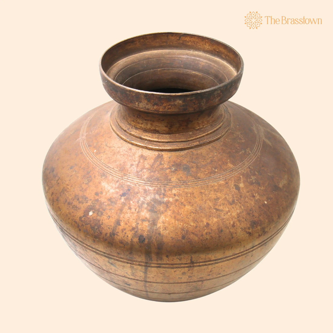 Handcrafted Brass Kalash Matka Ghada Pot – Vintage Pital Ghatam Kudam Chombu for Pooja, Décor &amp; Collectors 12 Inch 1