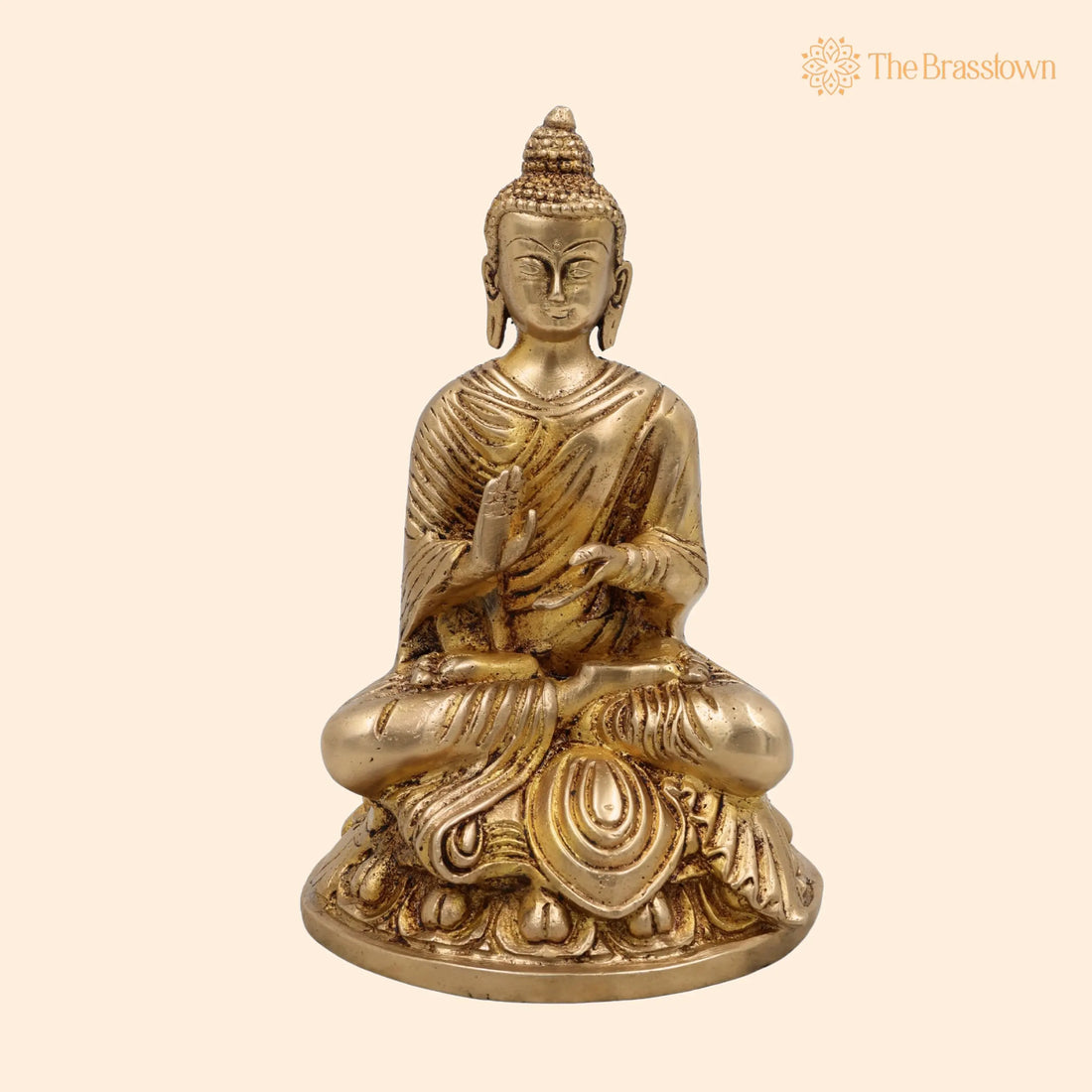 Handcrafted Brass Gautam Buddha Idol – Meditation, Home Décor &amp; Vastu 7.5 Inch 1