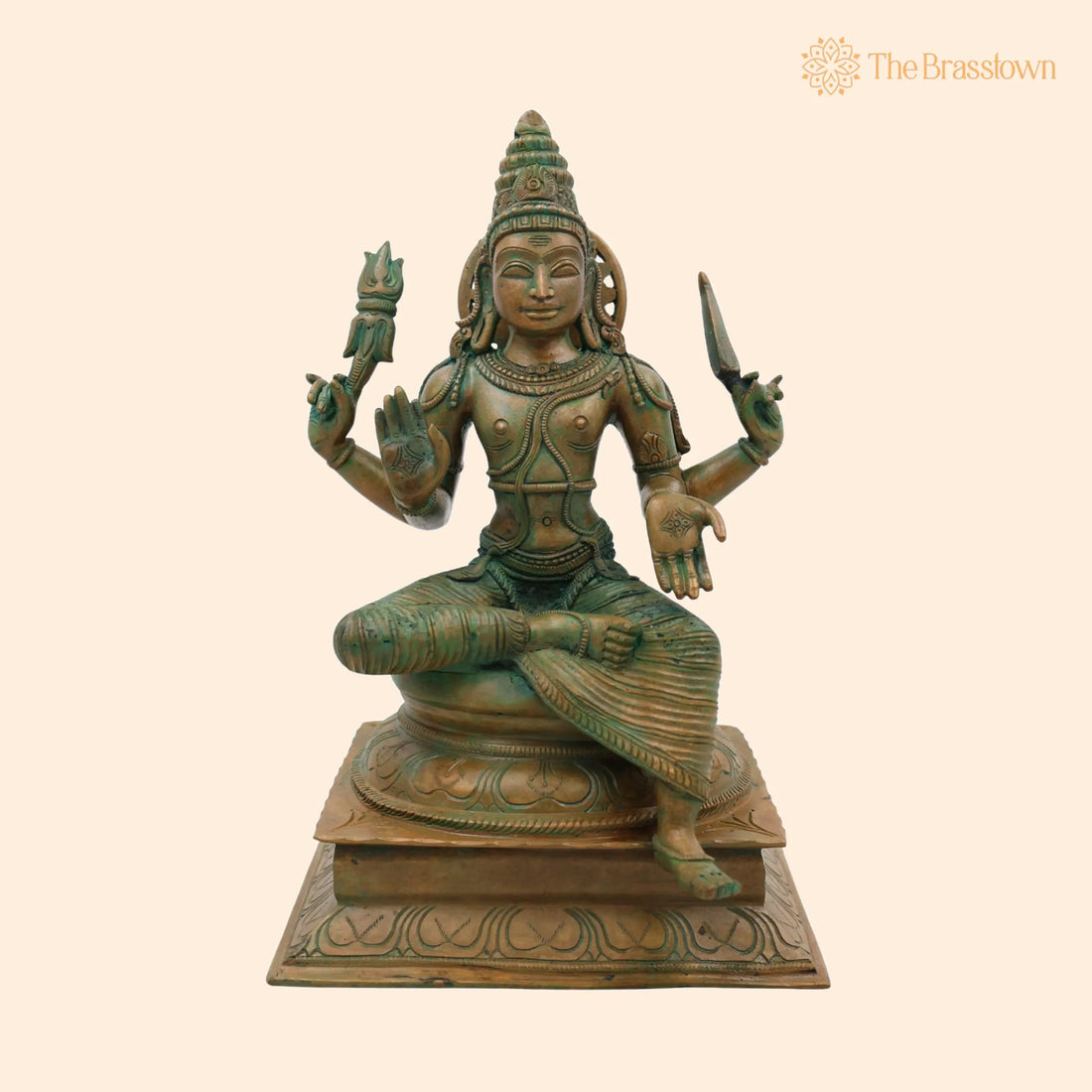 Handcrafted Bronze Indra Dev Idol – Devendra Sakra Vasava Murti, Panchaloha Chola Art Vedic God Statue for Home Temple Décor 13 Inch 1
