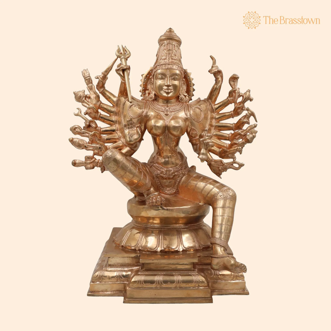 Bronze PanchalohaGoddess Kali – Handcrafted Mahakali Bronze Panchaloha Idol for Puja, Home Mandir &amp; Décor 18 Inch 1