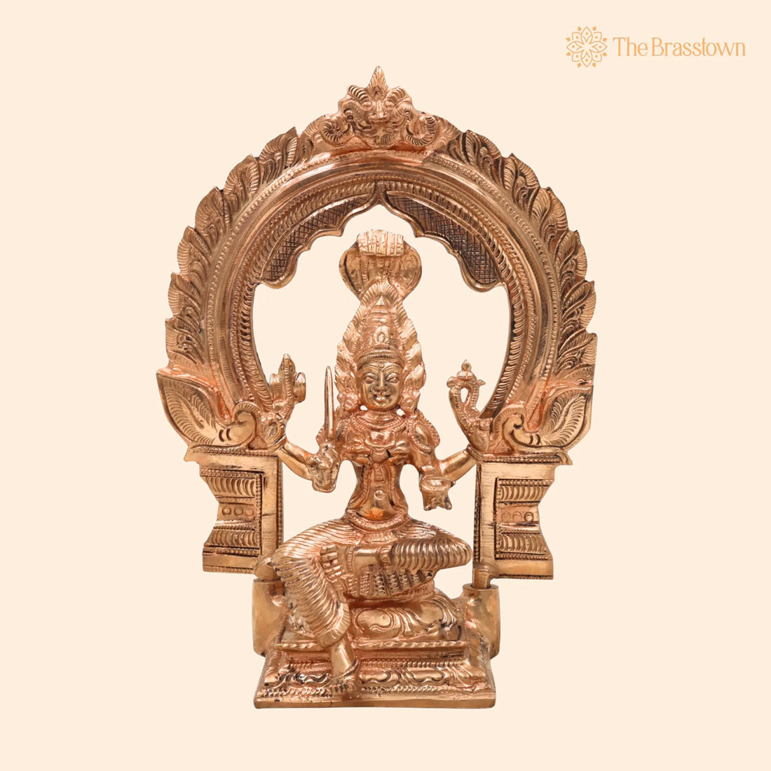 Handcrafted Bronze Mariamman Idol – South Indian Village Deity Sculpture for Puja, Home Mandir &amp; Décor 8 Inch 1