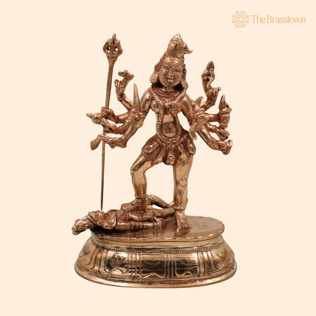 Bronze Kali Idol – Handcrafted Mahakali, Chamundeshwari, Bhadrakali, Home Temple &amp; Décor 6 Inch 1