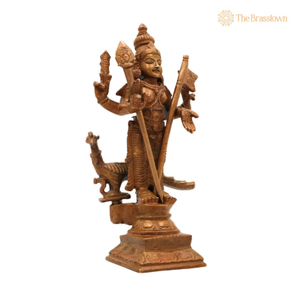Bronze Lord Murugan Idol – Handcrafted Subramanya Kartikeya Murti for Pooja, Temple &amp; Home Décor 6.5 Inch 2