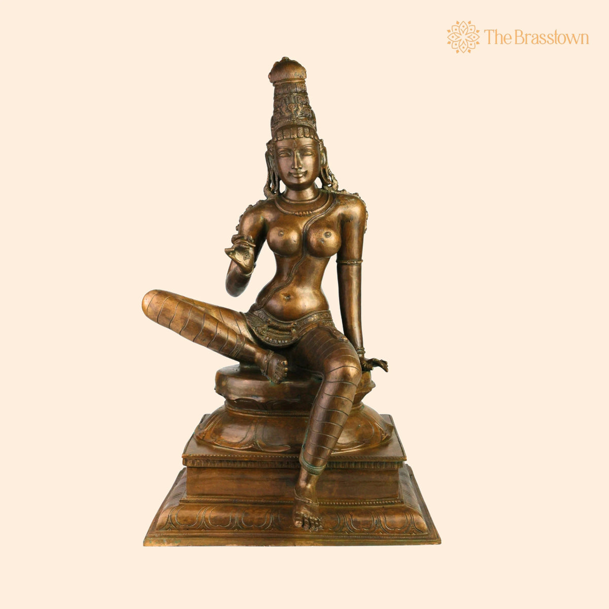 Bronze Bhoga Sakthi Amman – Handcrafted Temple &amp; Home Décor 20.5 Inch 1