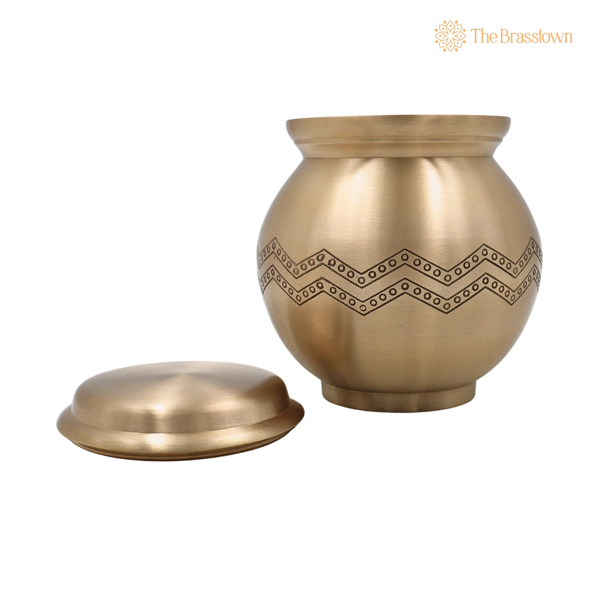 Handcrafted Brass Ghee Box – Multi-Purpose Storage Container for Kitchen, Pooja &amp; Spices, 1 Litre 5.5 Inch 4