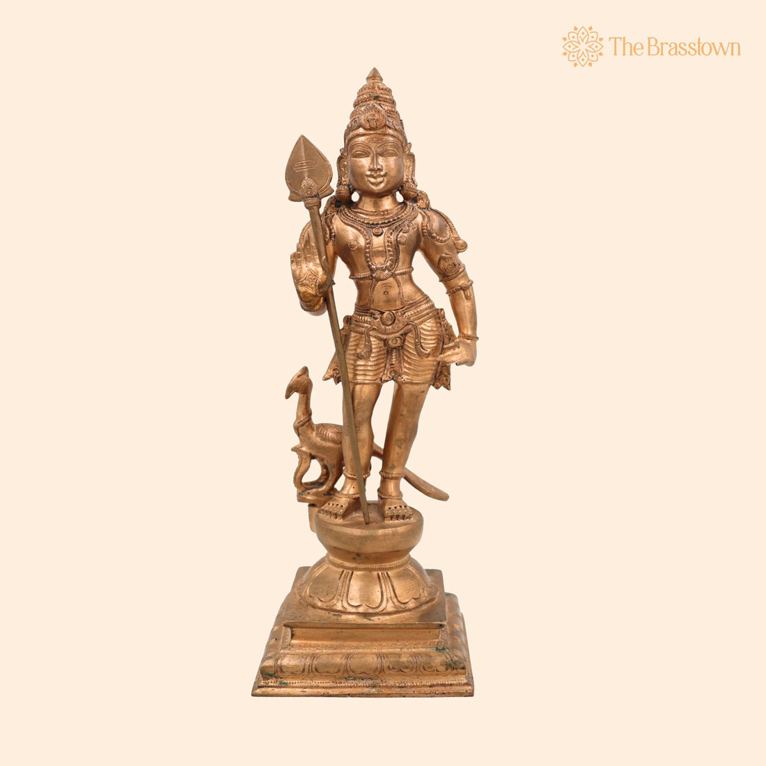 Premium Panchaloha Murugan Idol – Handcrafted Bronze, Copper &amp; Silver Lord Murugan Sculpture for Home Temple Décor 15.5 Inch 1