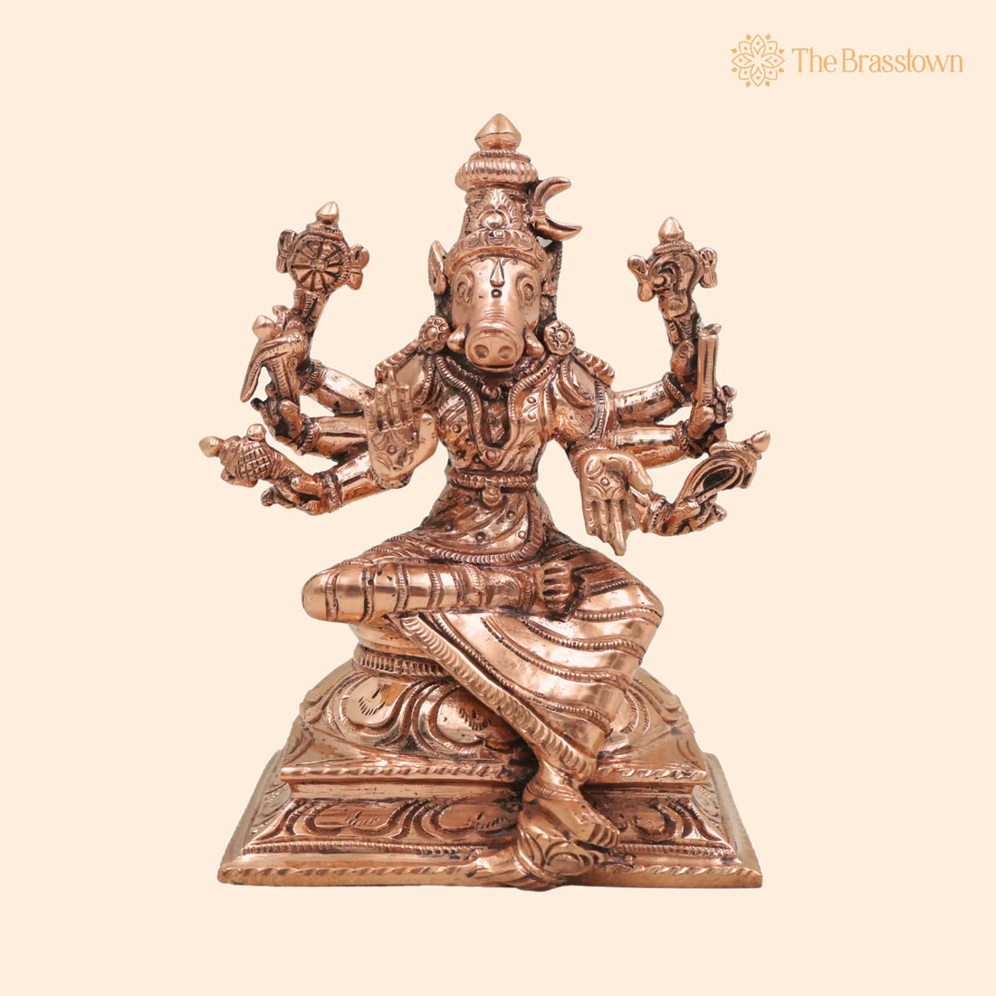 Bronze Handcrafted Varahi Devi Idol for Puja, Home Mandir &amp; Décor 5 Inch 1