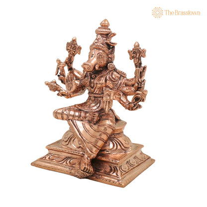 Bronze Handcrafted Varahi Devi Idol for Puja, Home Mandir &amp; Décor 5 Inch 2