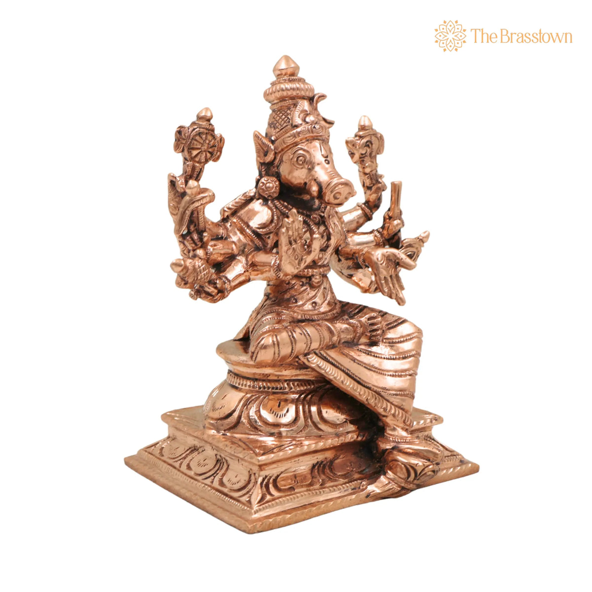 Bronze Handcrafted Varahi Devi Idol for Puja, Home Mandir &amp; Décor 5 Inch 3