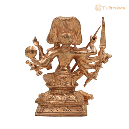 Bronze Handmade Kali Idol – Temple &amp; Home Décor 6.5 Inch 4