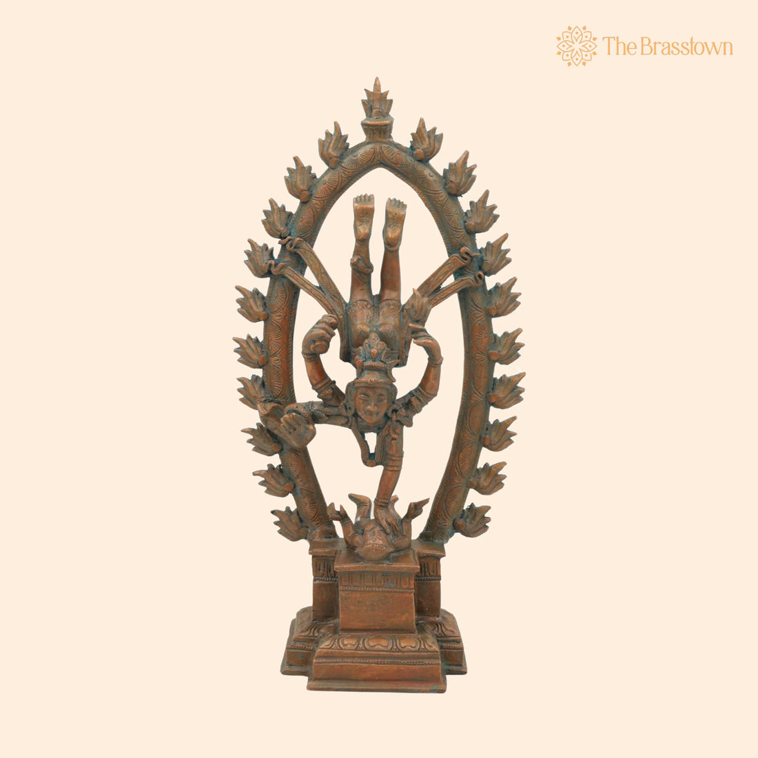 Bronze Handcrafted Panchaloha Nataraja Idol for Puja, Home Mandir &amp; Décor 12.5 Inch 1