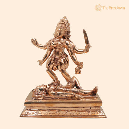 Bronze Handcrafted Panchaloha Kali Idol – Temple &amp; Home Décor 10 Inch 1