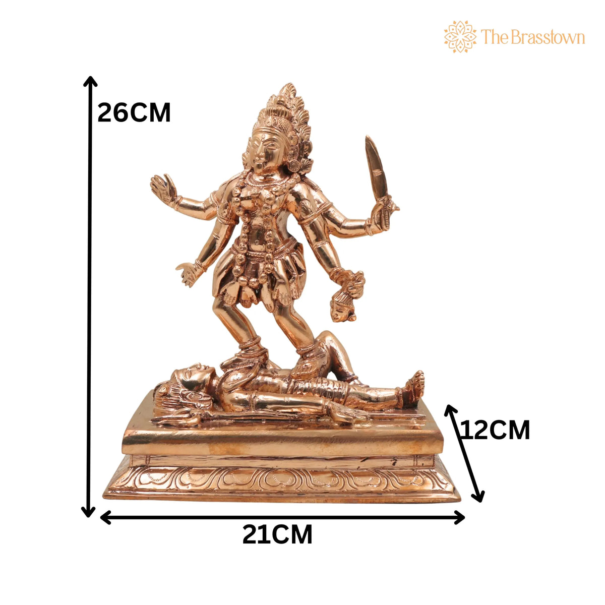 Bronze Handcrafted Panchaloha Kali Idol – Temple &amp; Home Décor 10 Inch 5
