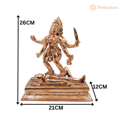 Bronze Handcrafted Panchaloha Kali Idol – Temple &amp; Home Décor 10 Inch 5
