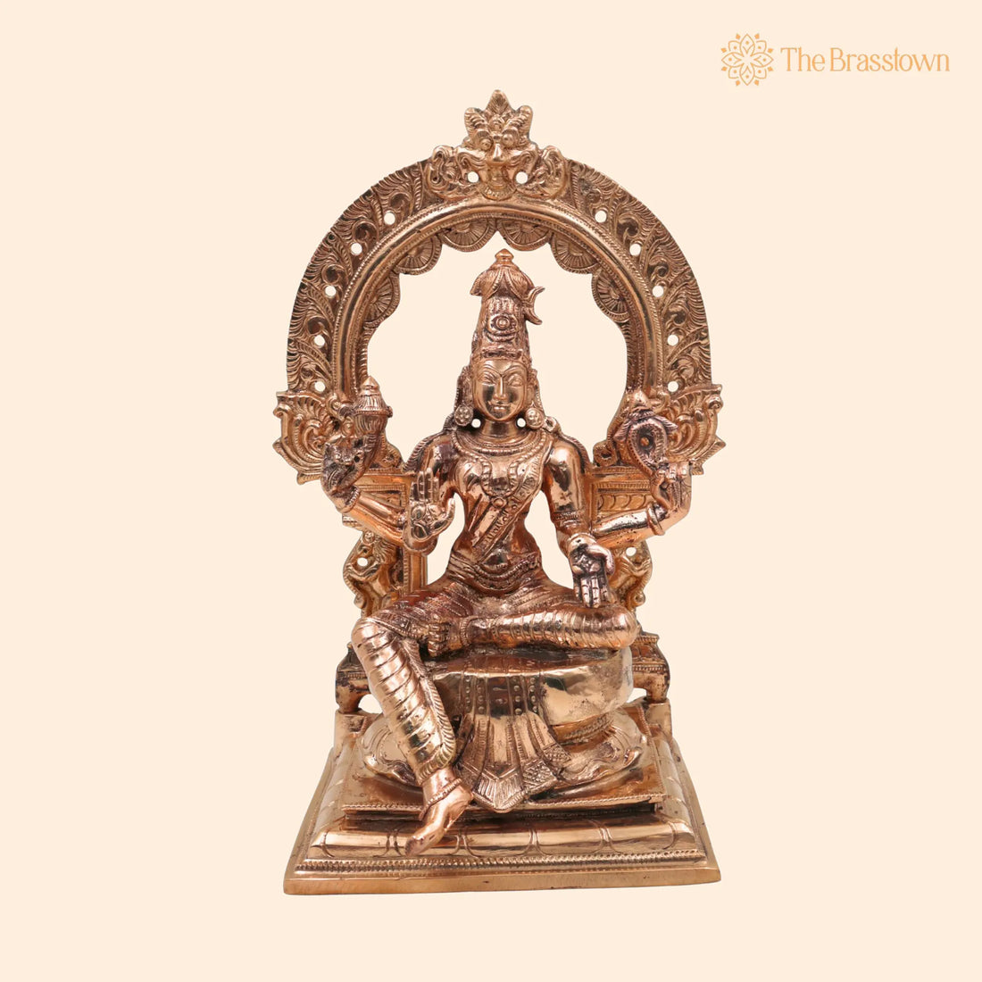 Bronze Bhuvaneshwari Idol – Bhuvaneshwari Devi, Panchaloha Adi Shakti Murti, Handcrafted South Indian Goddess Statue 11.5 Inch 1