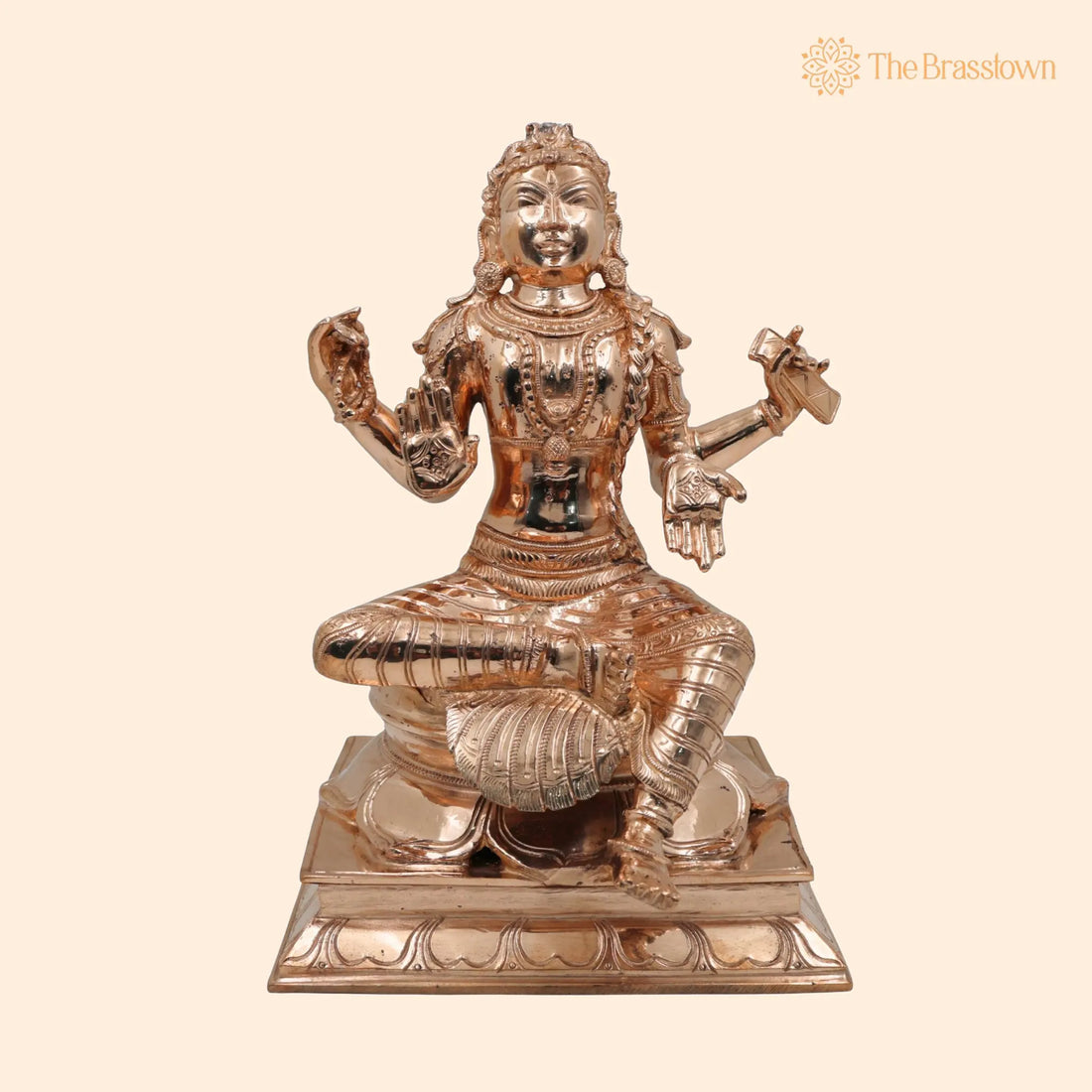 Bronze Handcrafted Balambika Idol – Bala Tripura Sundari Kumari Devi Statue in Panchaloha for Puja, Home Mandir &amp; Décor 12.5 Inch 1
