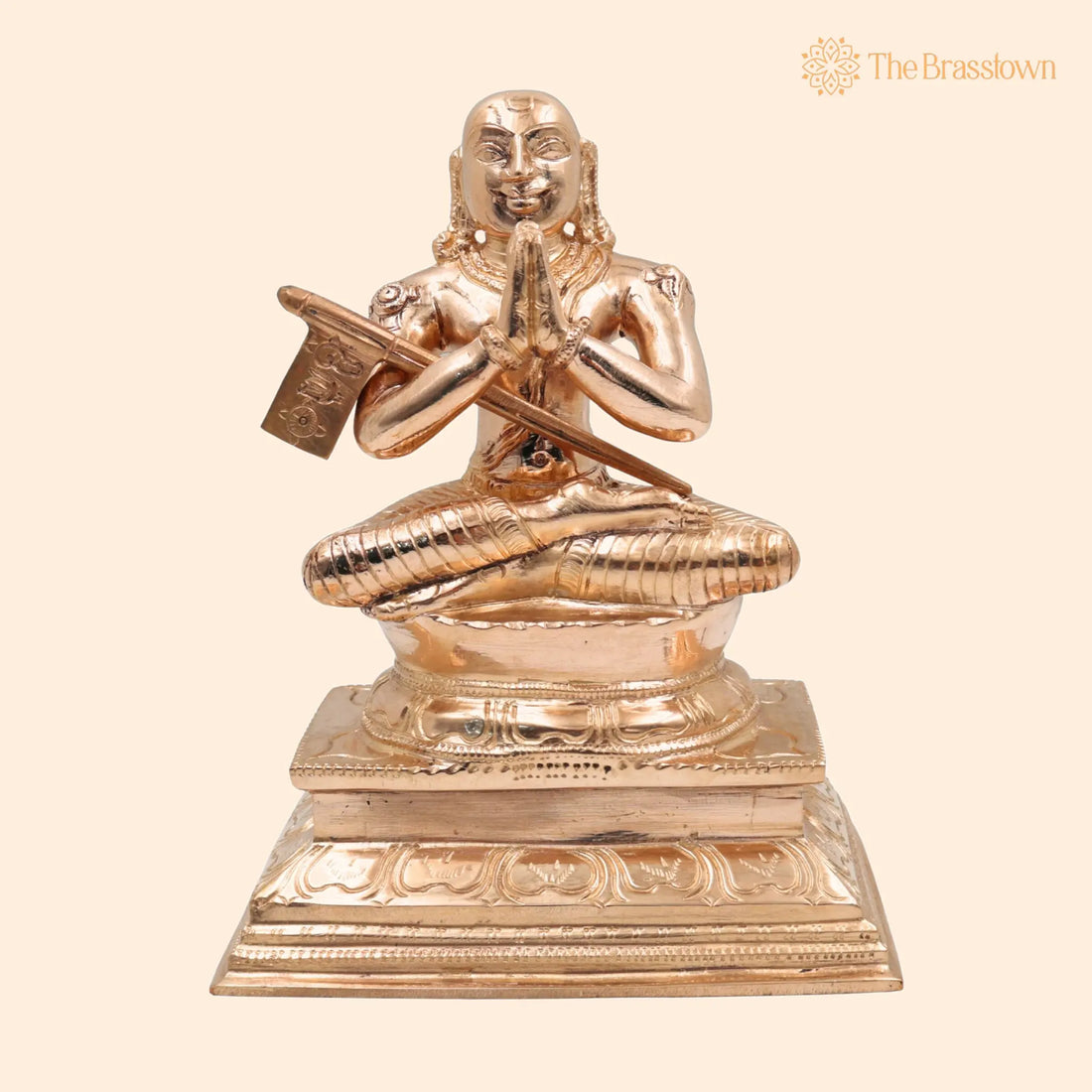Bronze Handcrafted Ramanuja Idol Sri Ramanujacharya – Vishishtadvaita Acharya, Panchaloha Yatiraja Murti for Puja &amp; Temple Décor 7 Inch 1