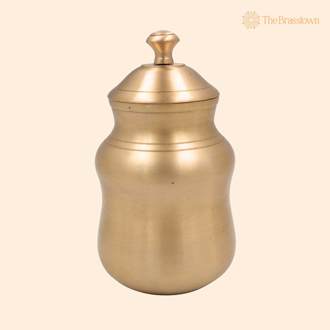 Brass Ghee Box – Handcrafted Masala Box, Pittal Ghee Dabba, Kanchu Ghee Holder, Indian Spice Storage Pot, Vintage Style Brass Pooja Box 6.5 Inch 1
