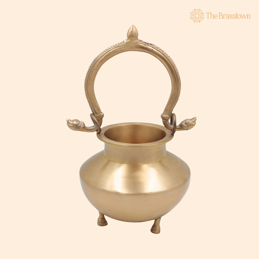 Brass Kamandal for Pooja – Handcrafted Pital Kamandalu, Kansa, Hitalle Water Pot for Rishi, Sadhu, Yogi, Muni, Puja 11 Inch 1