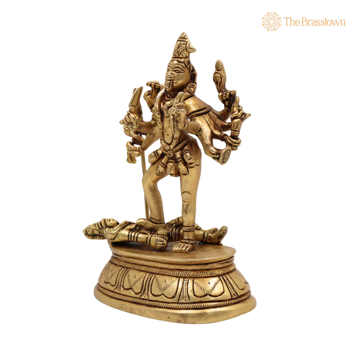 Brass Kali Idol – Handcrafted Temple &amp; Home Décor 6 Inch 3