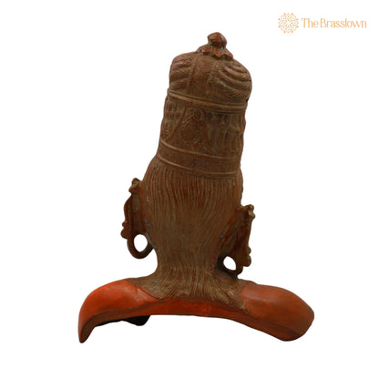 Brass Parvati Face Idol – Handcrafted Home Temple &amp; Spiritual Décor 12 Inch 4