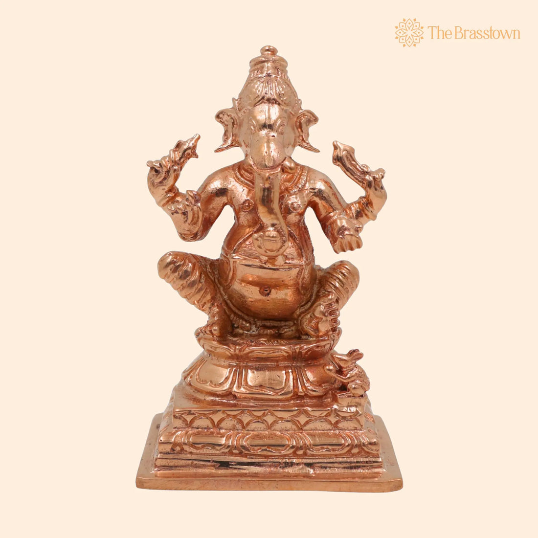 Bronze Panchaloha Ganesha Idol – Handmade Chola Art Vinayaka Ganpati Murti, Vighneshwara, Pillaiyar for Puja, Home Mandir &amp; Décor 3 Inch 1