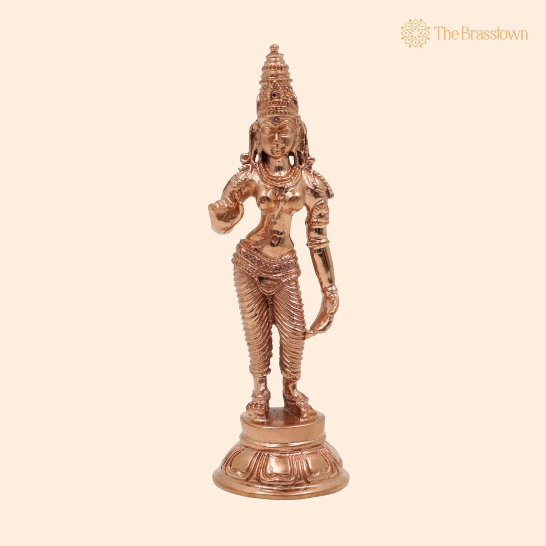 Bronze Handcrafted Parvati Idol – Panchaloha Uma Gauri Statue, Chola Art Divine Goddess Sculpture for Puja &amp; Home Décor 4 Inch 1