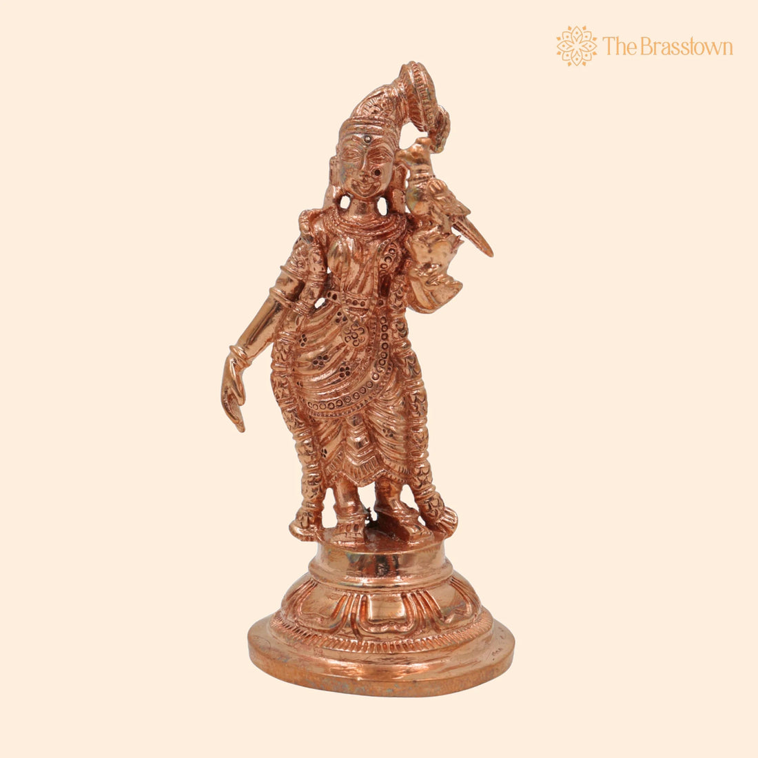 Bronze Handcrafted Meenakshi Idol – Panchaloha Murti of Madurai Meenakshi Amman, Temple-Style South Indian Goddess Statue 3.5 Inch 1