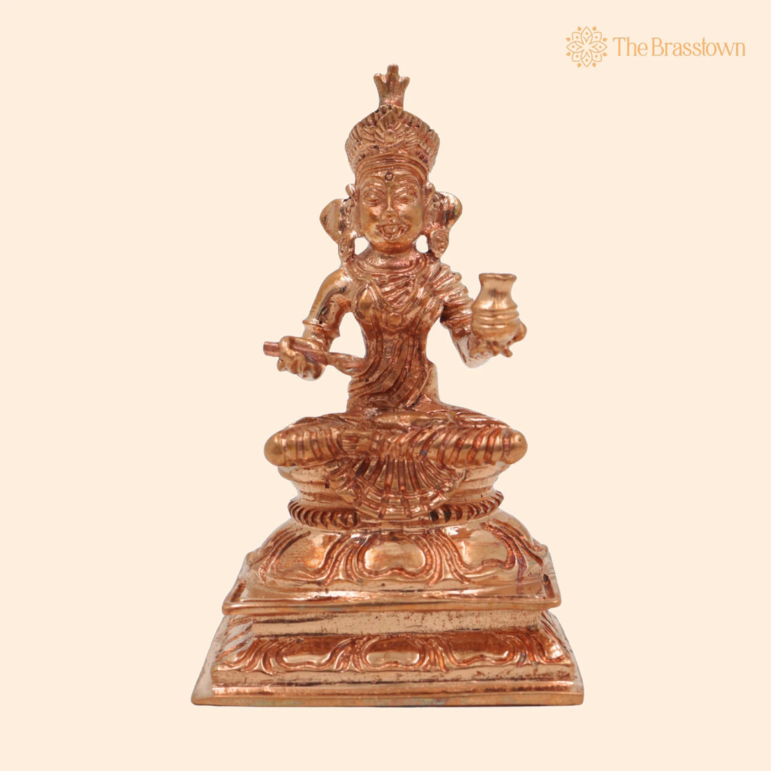 Handcrafted Bronze Annapurna Idol – Maa Annapurna Murti, Panchaloha &amp; Ashtadhatu Temple Statue 3 Inch 1