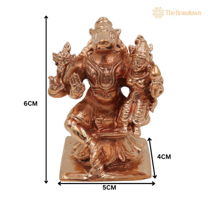 Bronze Handcrafted Varaha Lakshmi Idol – Temple &amp; Home Décor Statue 2.5 Inch 5