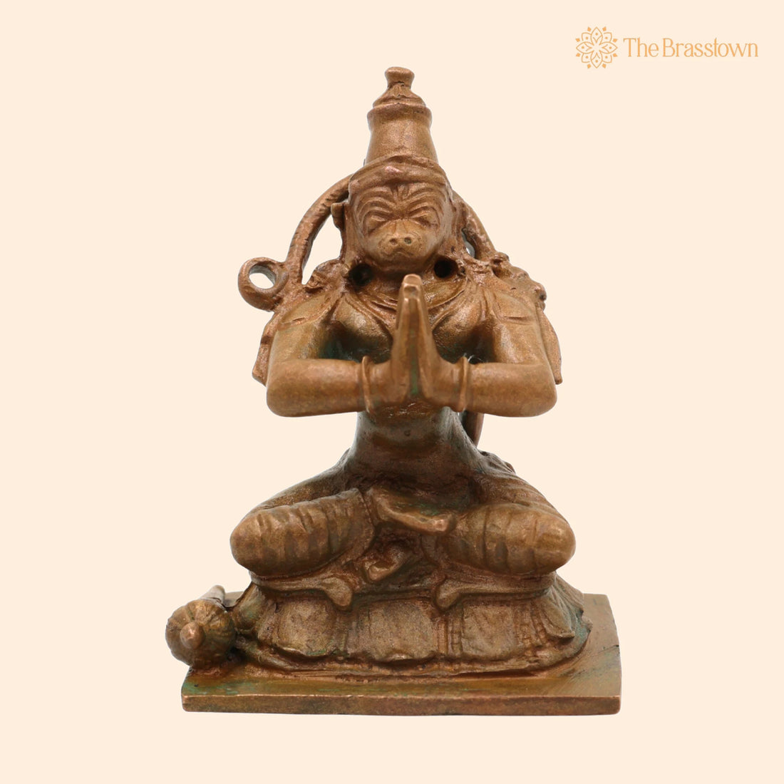 Handcrafted Bronze Hanuman Idol – Panchaloha Bajrangbali Murti, Anjaneya, Maruti, Pavanputra Statue for Temple &amp; Home Décor 2.5 Inch 1