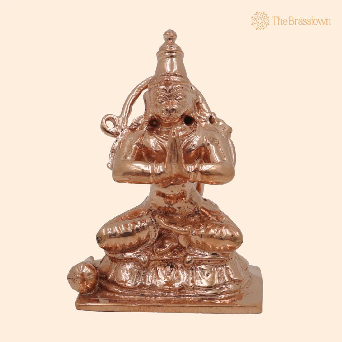 Handcrafted Bronze Hanuman Idol – Bajrangbali Murti, Maruti, Anjaneya, Pawanputra, Panchaloha Chola Art for Home &amp; Temple Décor 2.5 Inch 1