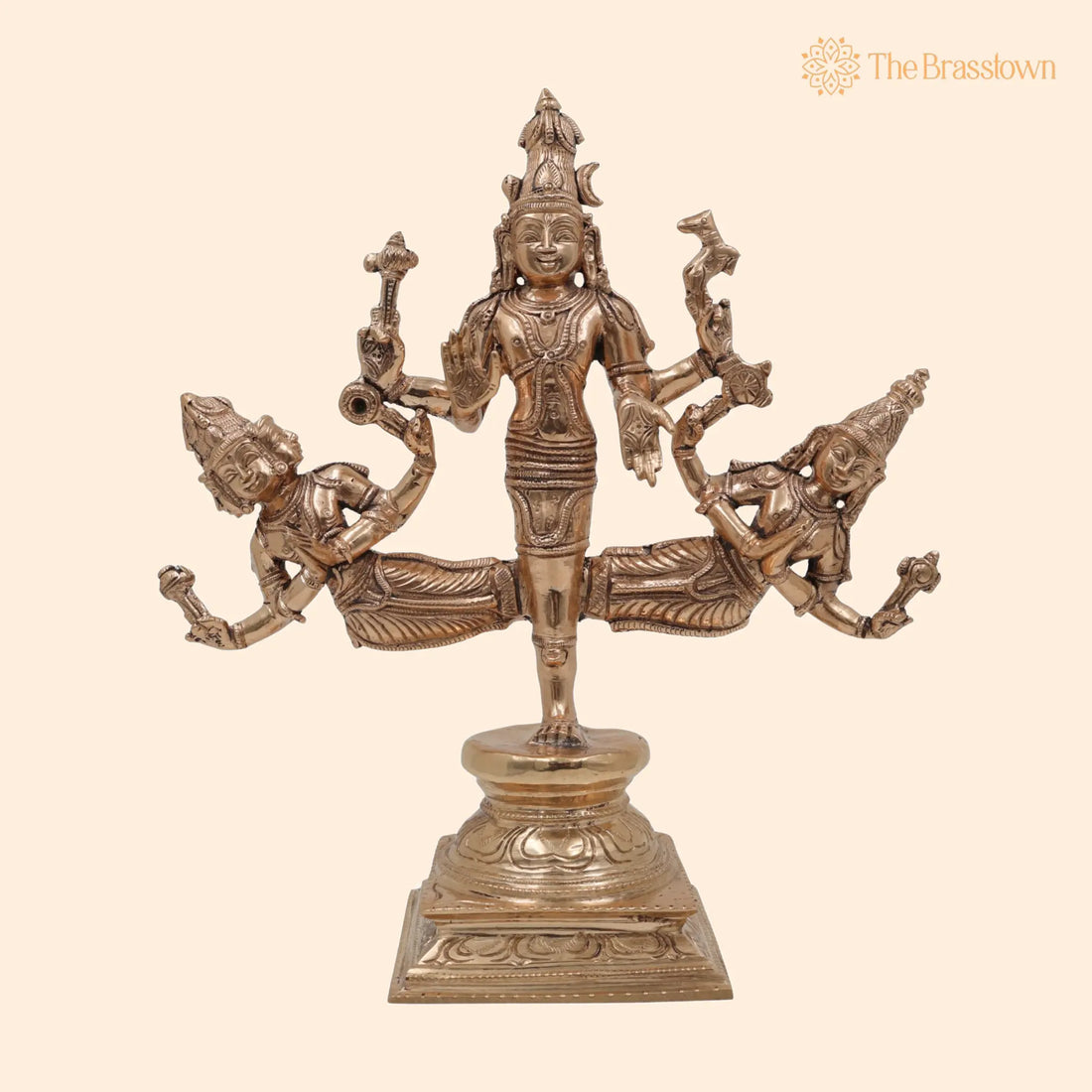 Bronze Ekapada Bhairava Idol – Handcrafted Panchaloha Chola Art Murti, Mahakala Bhairava Sculpture for Puja &amp; Home Décor 10.5 Inch 1