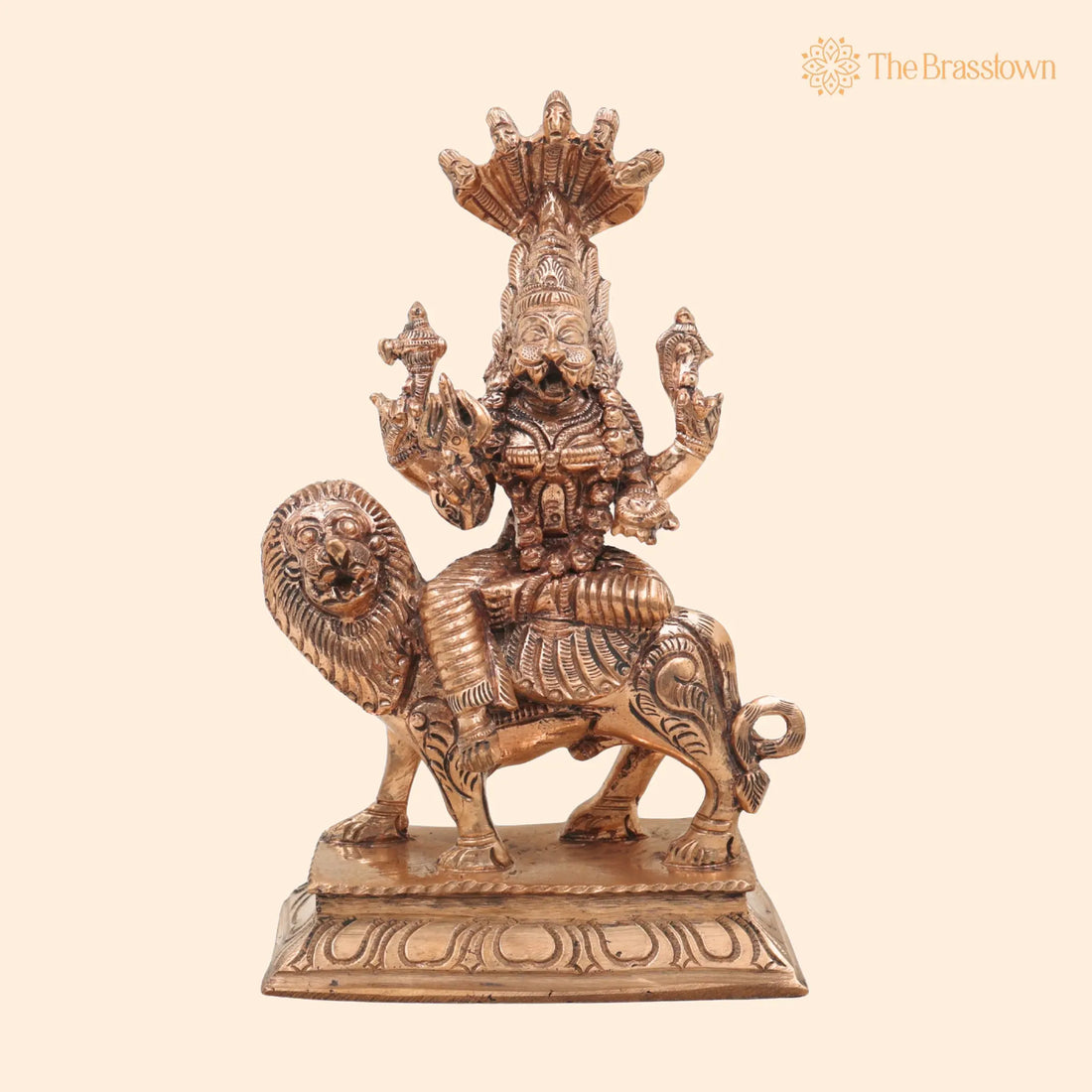 Bronze Pratyangira Devi Idol – Handcrafted Traditional Murti for Puja, Home Mandir &amp; Décor 6.5 Inch 1