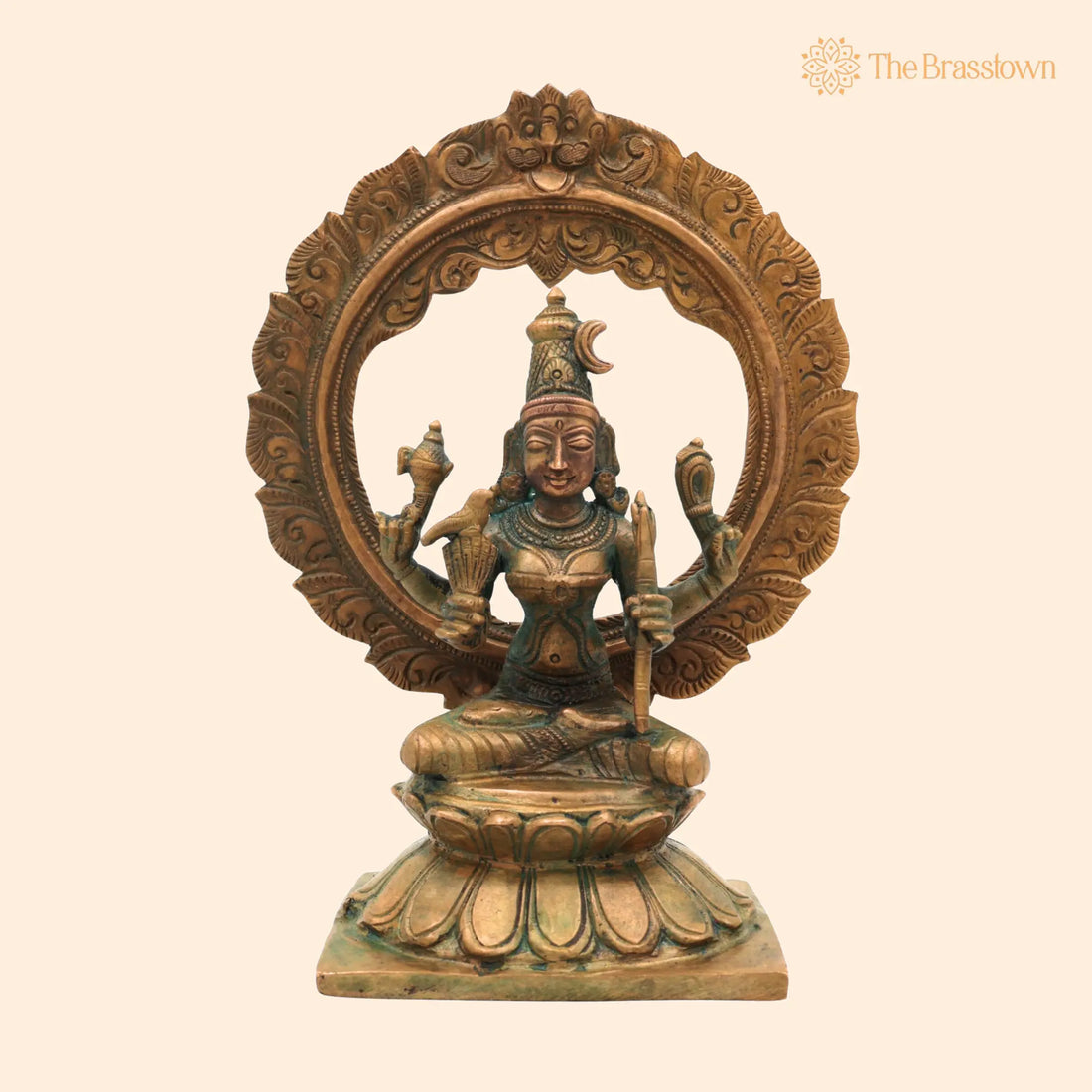 Bronze Kamakshi Idol – Panchaloha Kamakshi Statue, Handcrafted Chola Art Murti, Sri Kamakshi Devi, Kameshwari 8 Inch 1