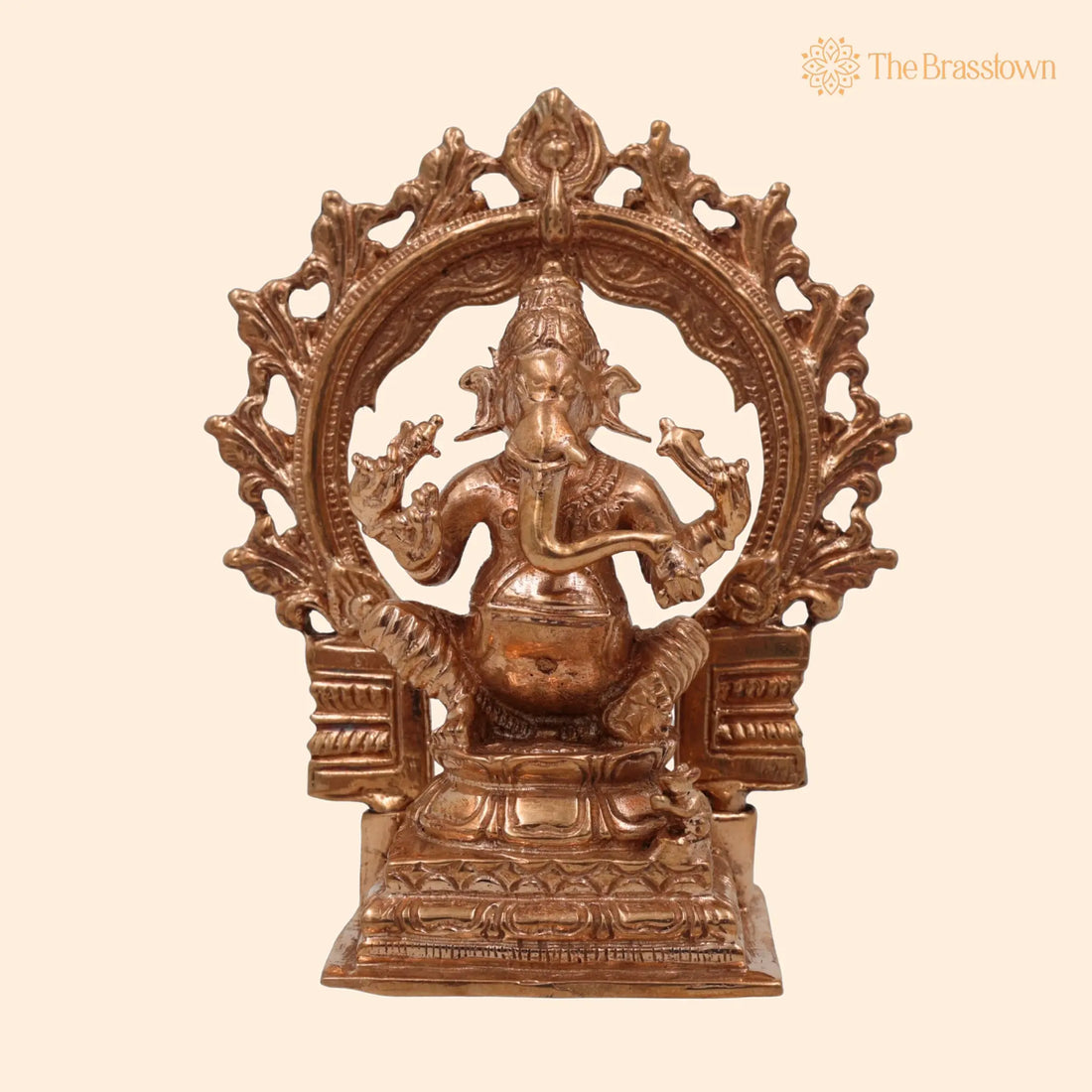 Handcrafted Bronze Ganesha Idol – Ganapati Vinayaka Murti, Siddhivinayak Statue, Panchaloha, Chola Art, Home Décor 4 Inch 1